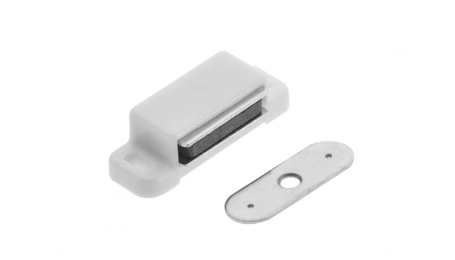 Sklapka magnetická biela - V.P.F.MEDIUM s.r.o. Stavebné a nábytkové kovanie