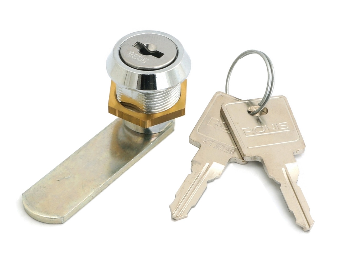 Zámok Ronis 25300 90° rovná závora 57mm - V.P.F.MEDIUM s.r.o. Stavebné a nábytkové kovanie