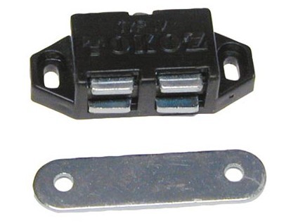 Sklapka magnetická čierna Tokoz - V.P.F.MEDIUM s.r.o. Stavebné a nábytkové kovanie