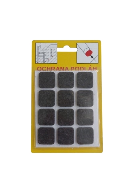 Ochrana filcová 21x21mm 103 čierna - V.P.F.MEDIUM s.r.o. Stavebné a nábytkové kovanie