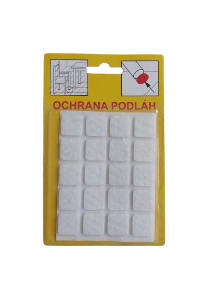 Ochrana filcová 16x16mm 101 biela - Kov.náb.-príslušenstvo | ***