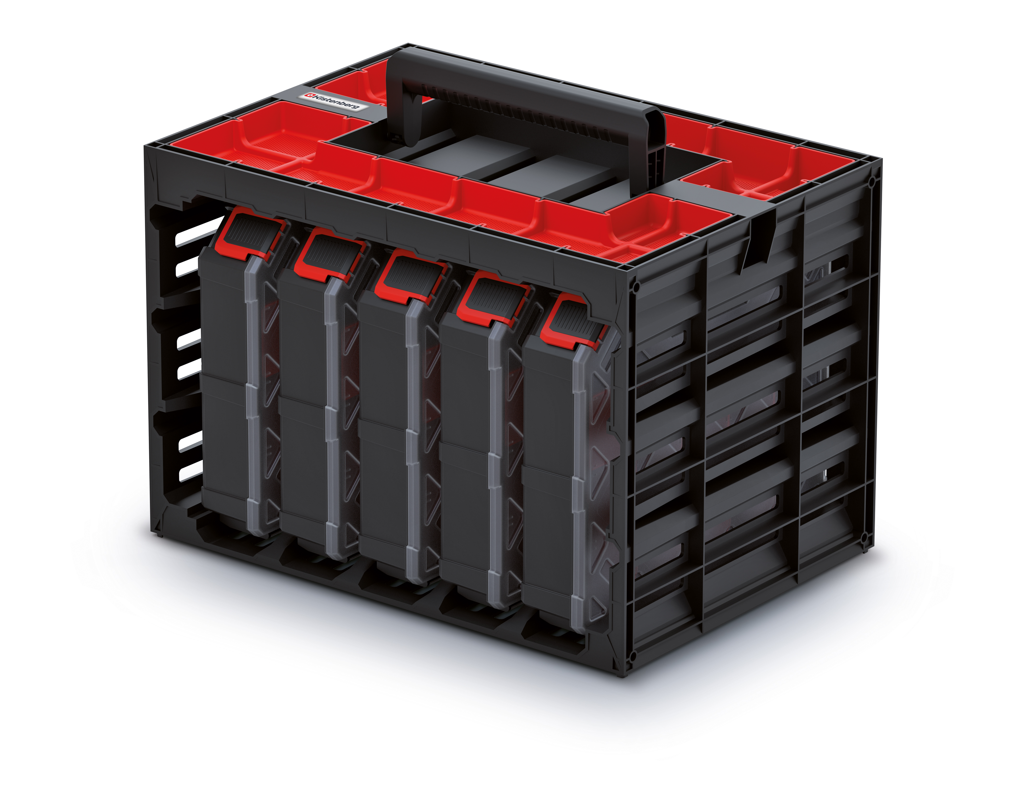 Skrinka s 5 organizérmi Tager Case 415x290x290mm čierna - V.P.F.MEDIUM s.r.o. Stavebné a nábytkové kovanie