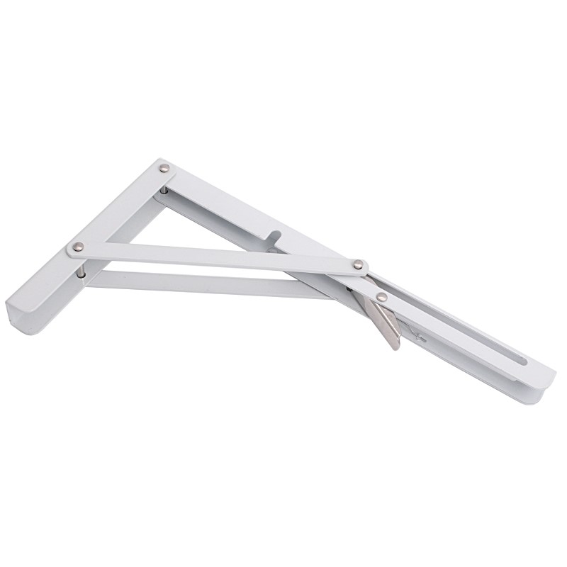 Konzola sklápacia 400x220mm biela - V.P.F.MEDIUM s.r.o. Stavebné a nábytkové kovanie