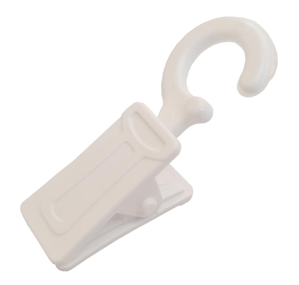 Štipec záclonový biely PVC - V.P.F.MEDIUM s.r.o. Stavebné a nábytkové kovanie