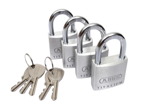 Zámok visiaci ABUS 727TI/40 Quatro 5 kľ./4ks bal - V.P.F.MEDIUM s.r.o. Stavebné a nábytkové kovanie