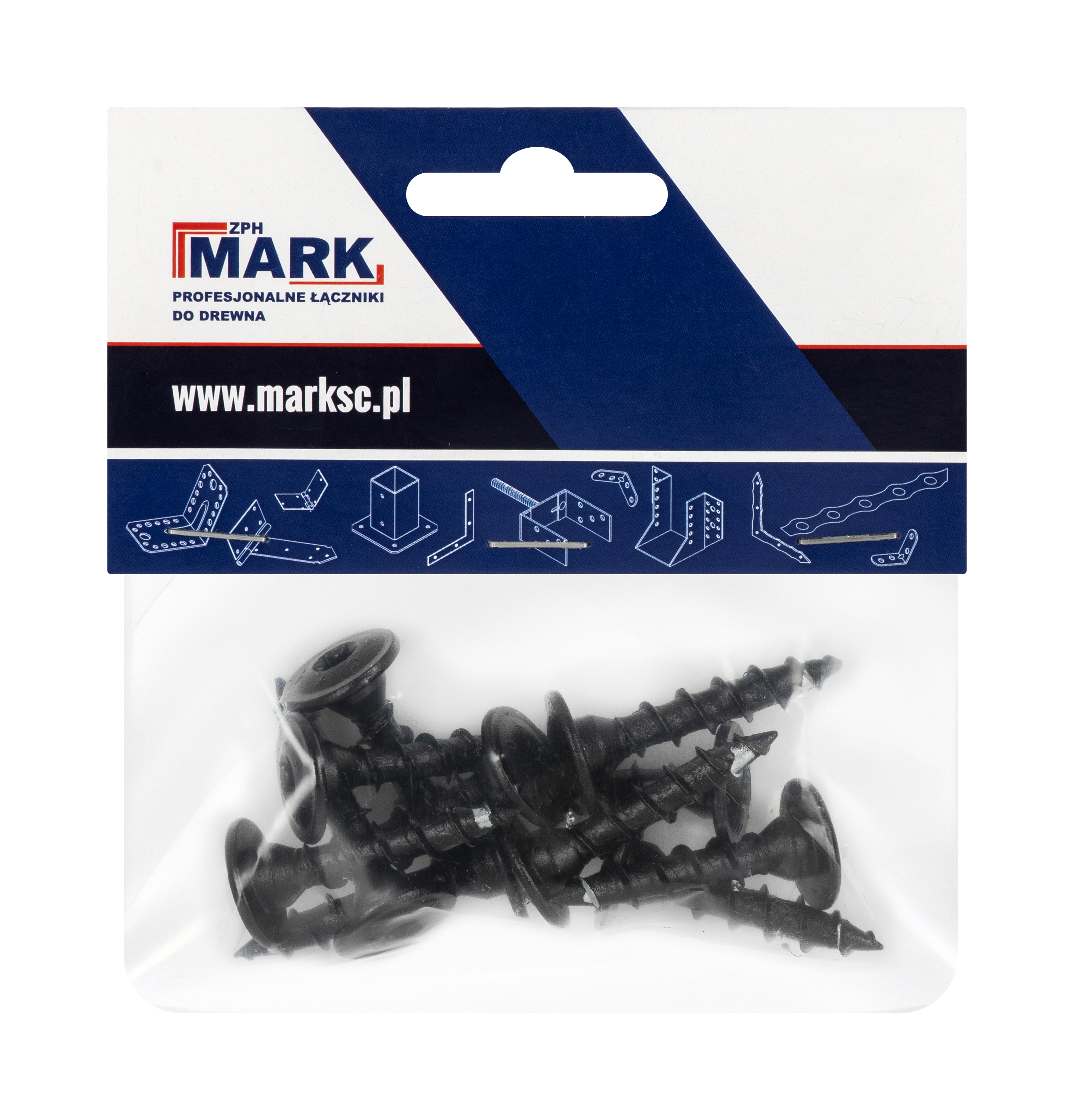 Skrutka ozdobná s tanierovou hlavou 8x40mm čierna matná/bal.10 ks blister - V.P.F.MEDIUM s.r.o. Stavebné a nábytkové kovanie